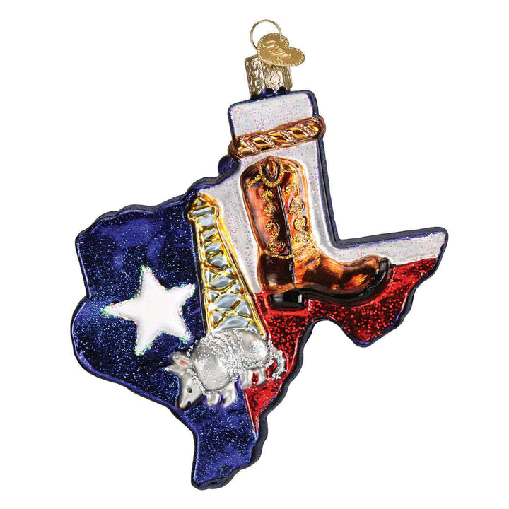 Old World Christmas State Of Texas Blown Glass Ornament