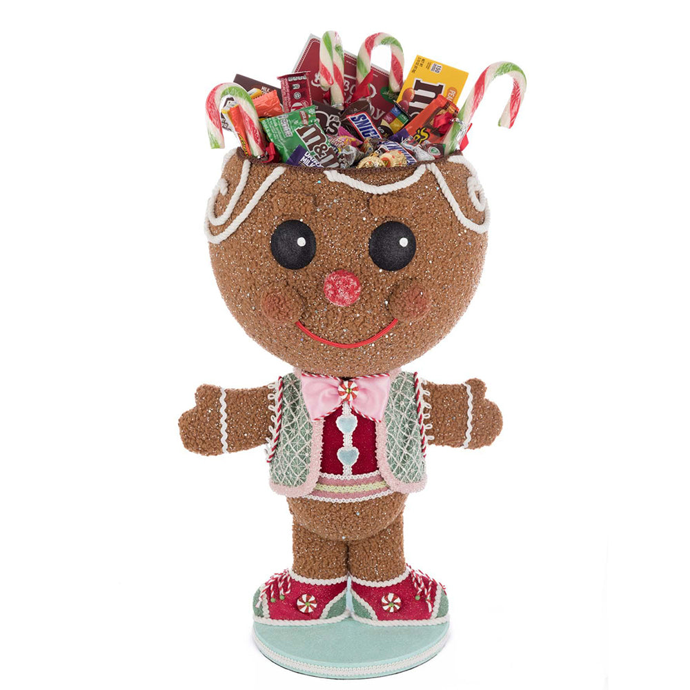 Stick E. Sweet Gingerbread Boy Candy Container by Katherine's Collection image 1