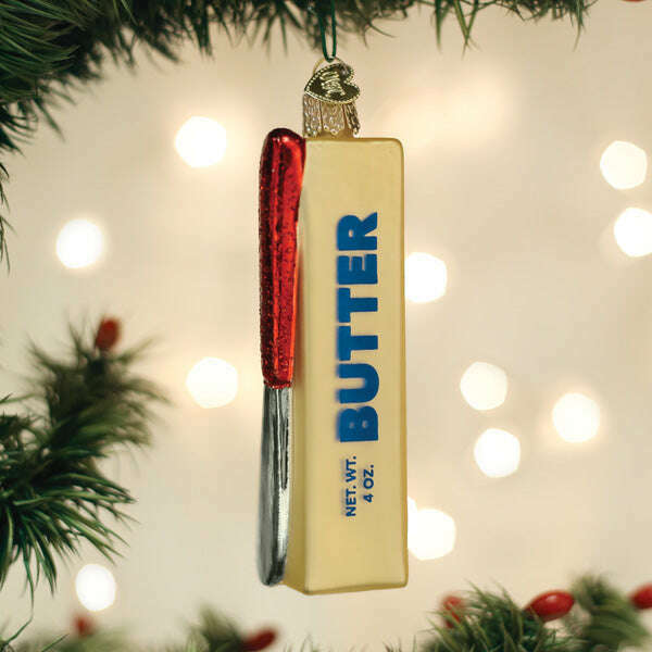 Old World Christmas Stick of Butter Blown Glass Ornament
