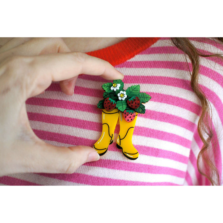Strawberry Boots Brooch – view 4