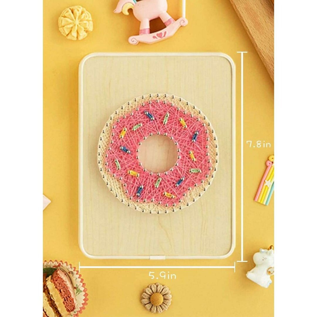 String Art DIY Kit - Donut. Wizardi Craft Kit F07-M12-3-DHBC28012