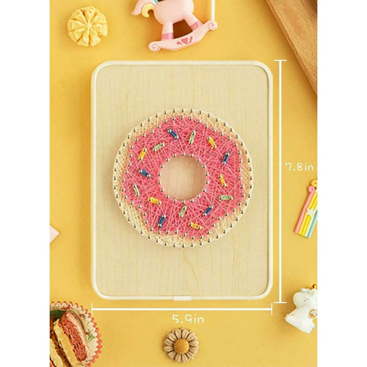 String Art DIY Kit - Donut. Wizardi Craft Kit F07-M12-3-DHBC28012