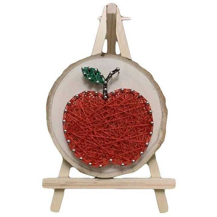 String Art DIY Kit with Stand - Apple. Wizardi Craft Kit F07-M12-1-DHAA28287