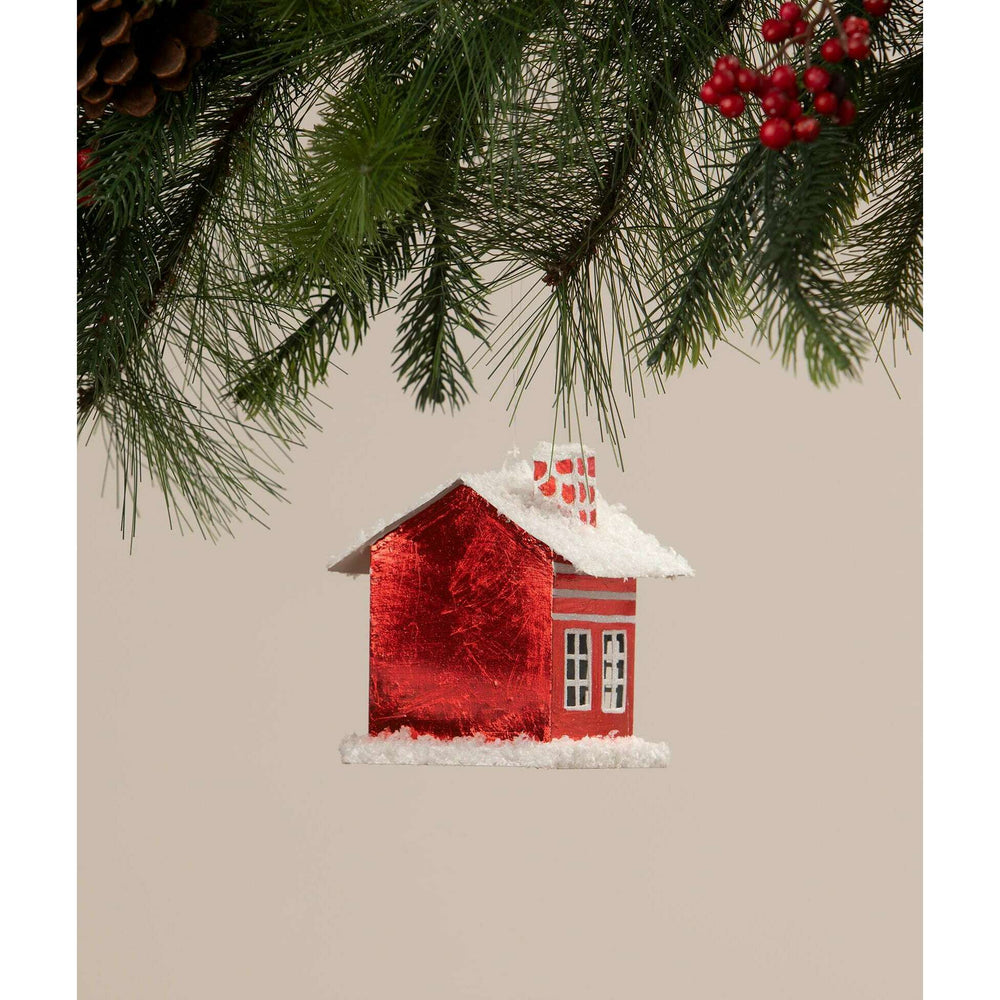 Stripped Tin House Ornament by Bethany Lowe Designs, image 2
