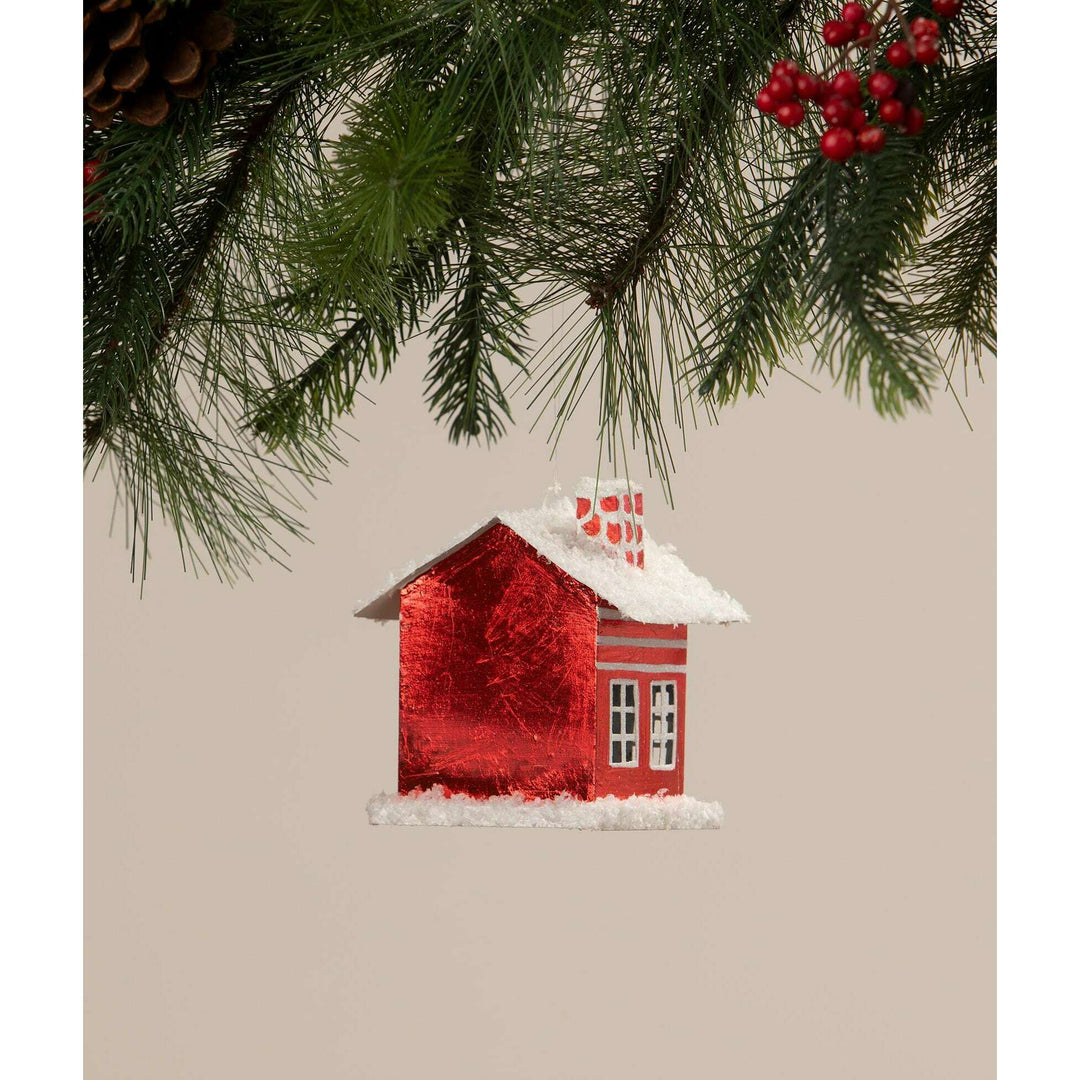 Stripped Tin House Ornament by Bethany Lowe Designs, image 2