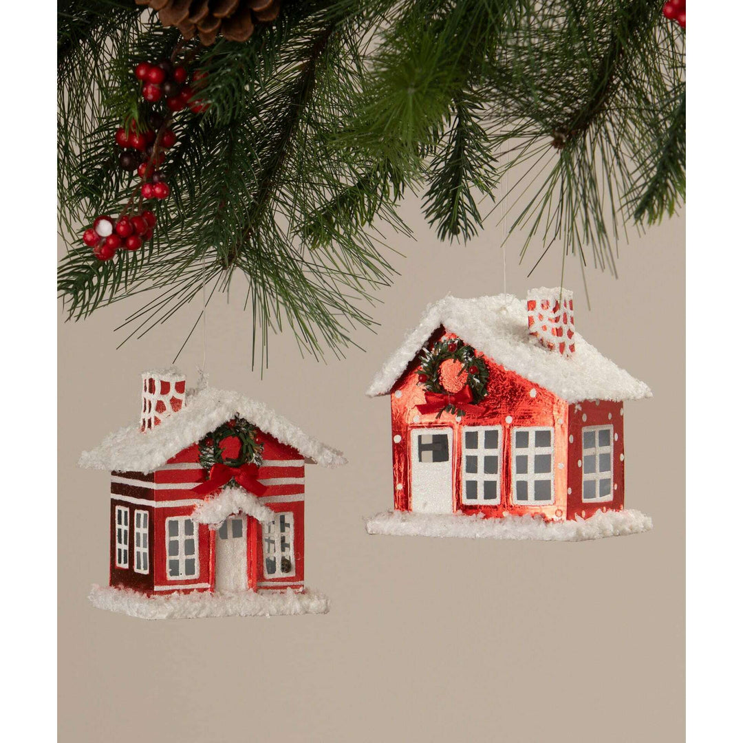 Stripped Tin House Ornament by Bethany Lowe Designs, image 3