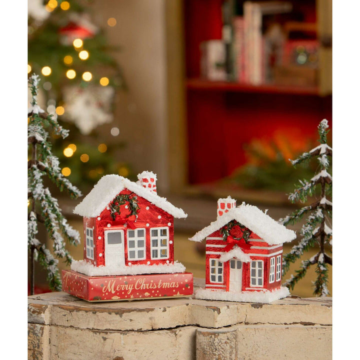 Stripped Tin House Ornament by Bethany Lowe Designs, image 4