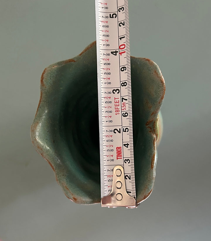 Studio pottery vase opening measurement