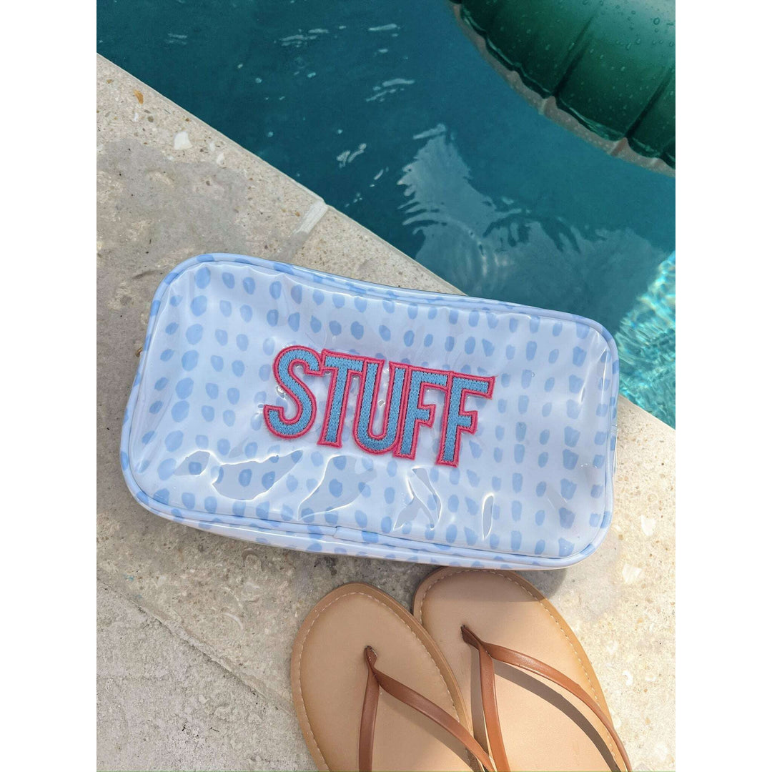 Stuff - Periwinkle Pebbles Clear Coat Large Bag