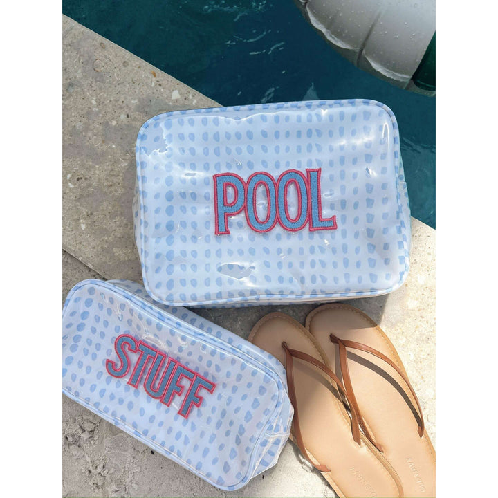 Stuff - Periwinkle Pebbles Clear Coat Large Bag