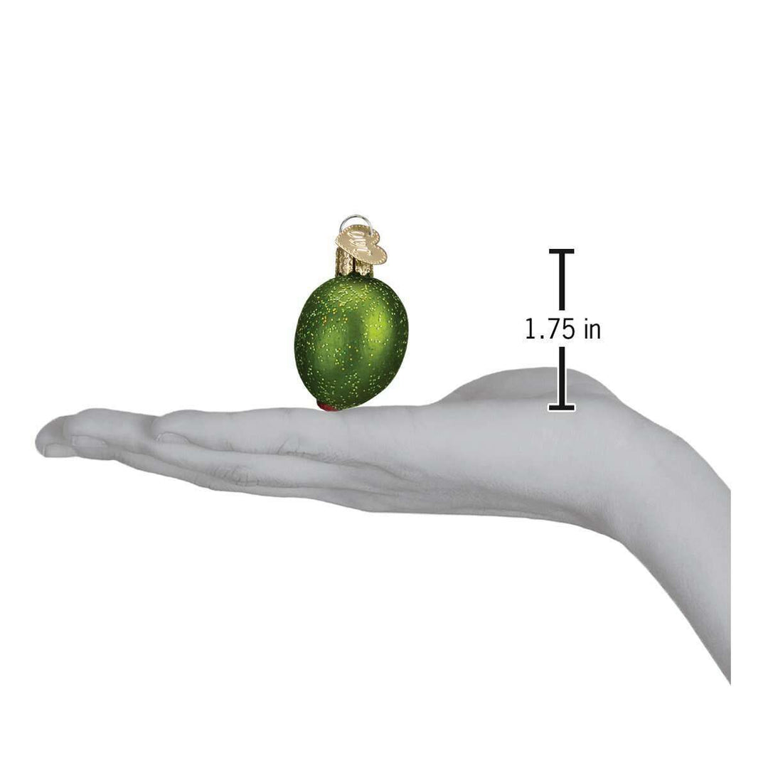Old World Christmas Stuffed Green Olive Blown Glass Ornament