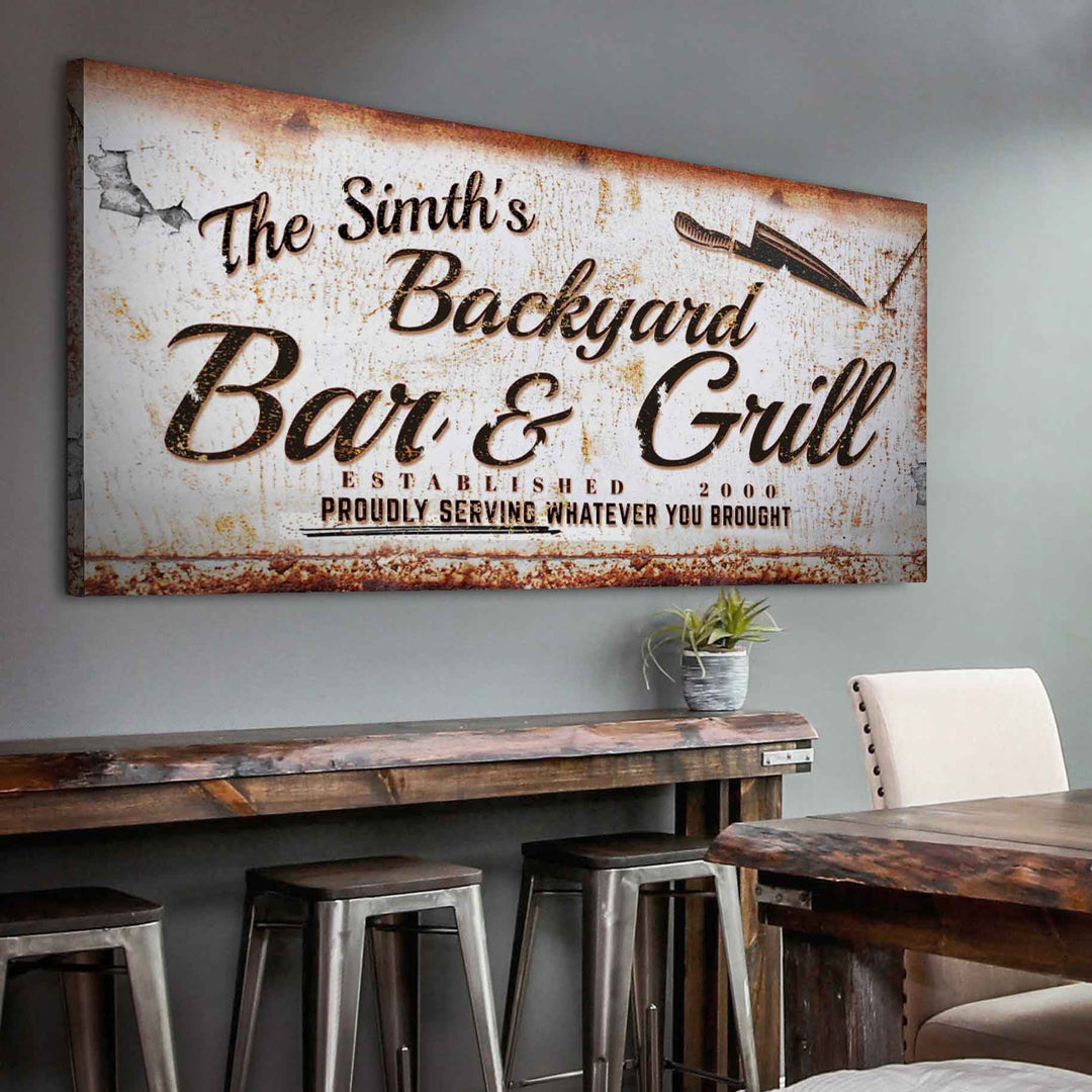 Backyard Bar & Grill Sign III