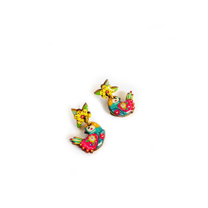 Summer Abstract Bird Earrings by Rosie Rose Parker