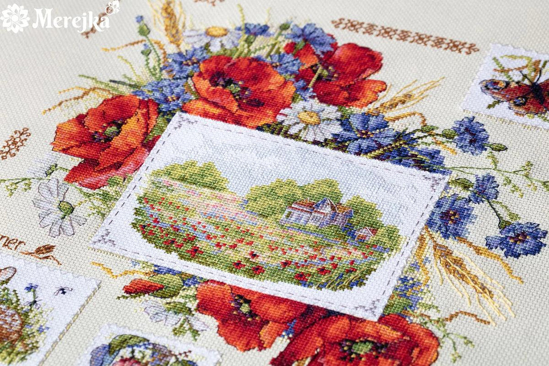 Summer Sampler K-130 Counted Cross-Stitch Kit