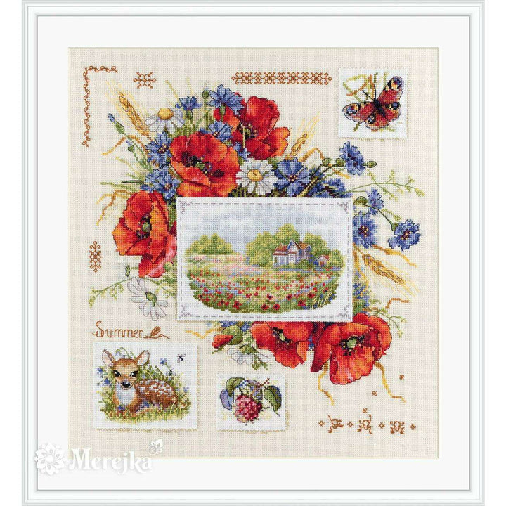 Summer Sampler K-130 Counted Cross-Stitch Kit