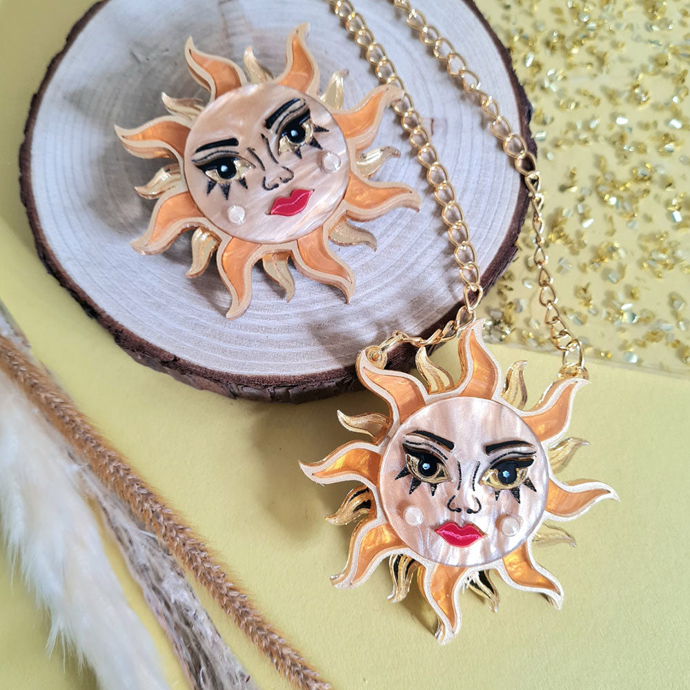 Sun Goddess Brooch by Cherryloco Jewellery 3