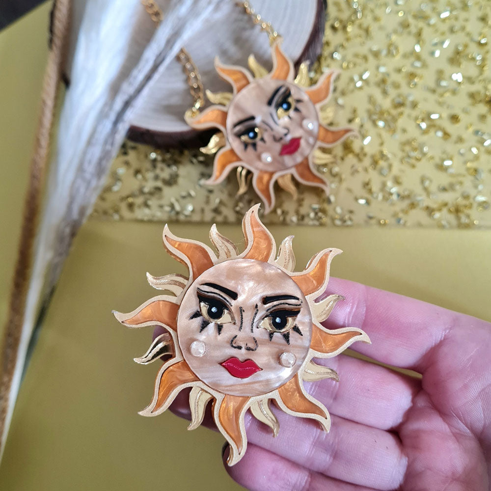 Sun Goddess Brooch by Cherryloco Jewellery 4