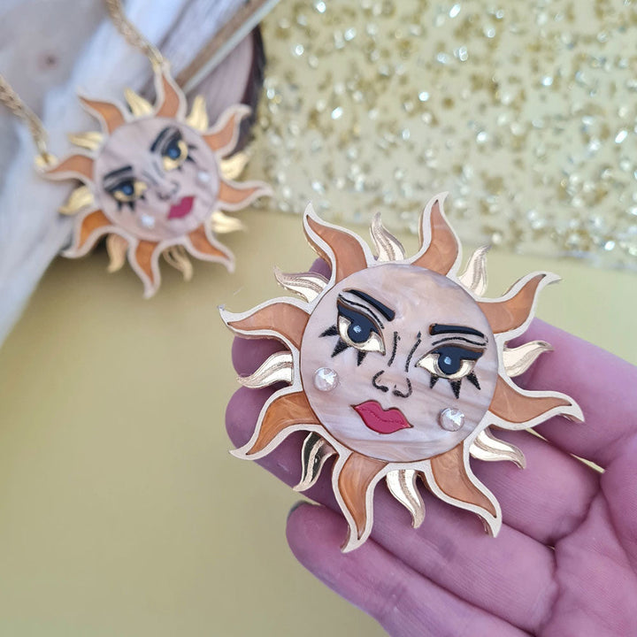 Sun Goddess Brooch by Cherryloco Jewellery 2