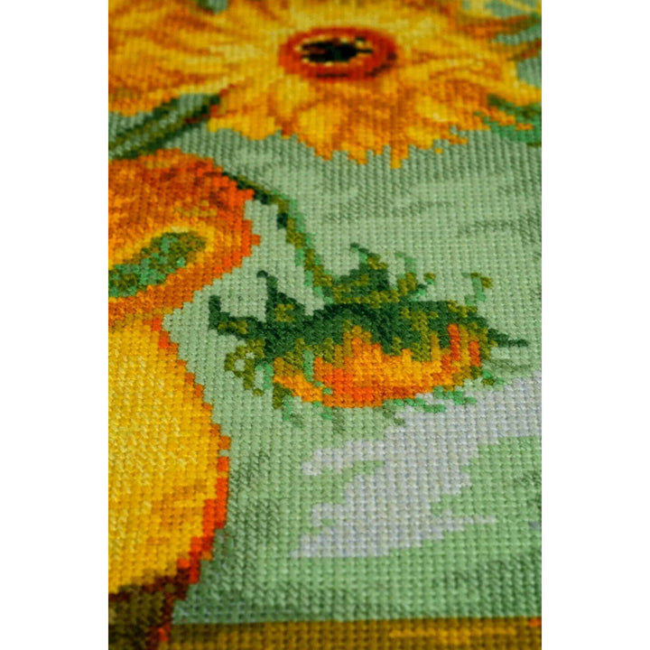 Sunflowers after V. Van Gogh's Painting R2032 Counted Cross Stitch Kit