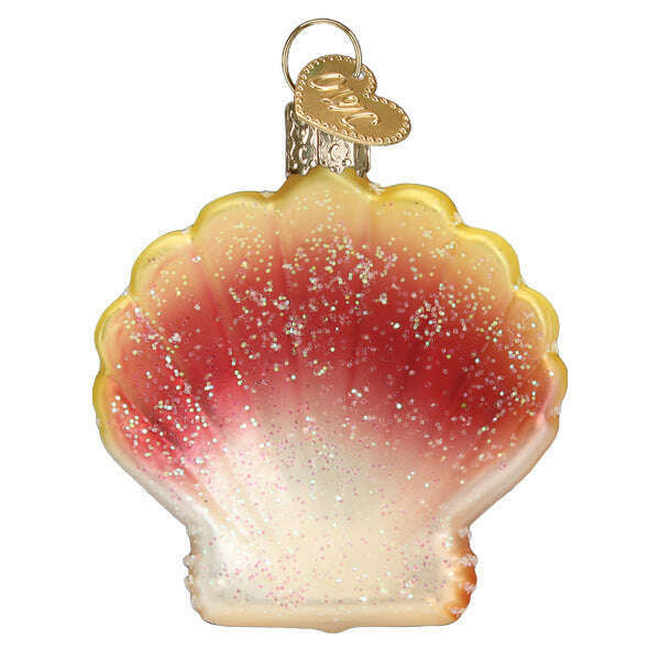 Old World Christmas Sunrise Shell Blown Glass Ornament
