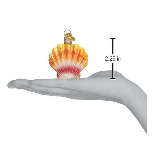 Old World Christmas Sunrise Shell Blown Glass Ornament