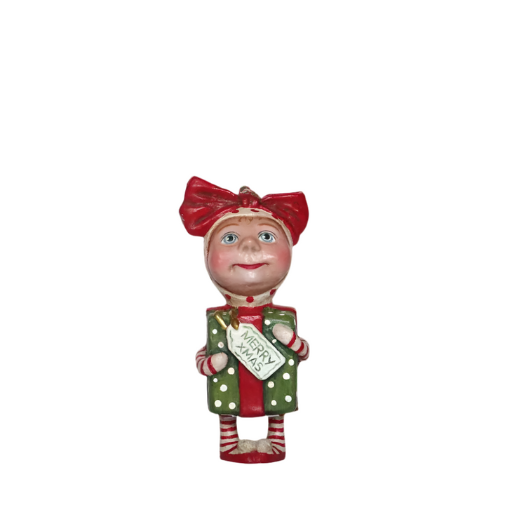 Surprise Package Girl Ornament by Bethany Lowe Designs