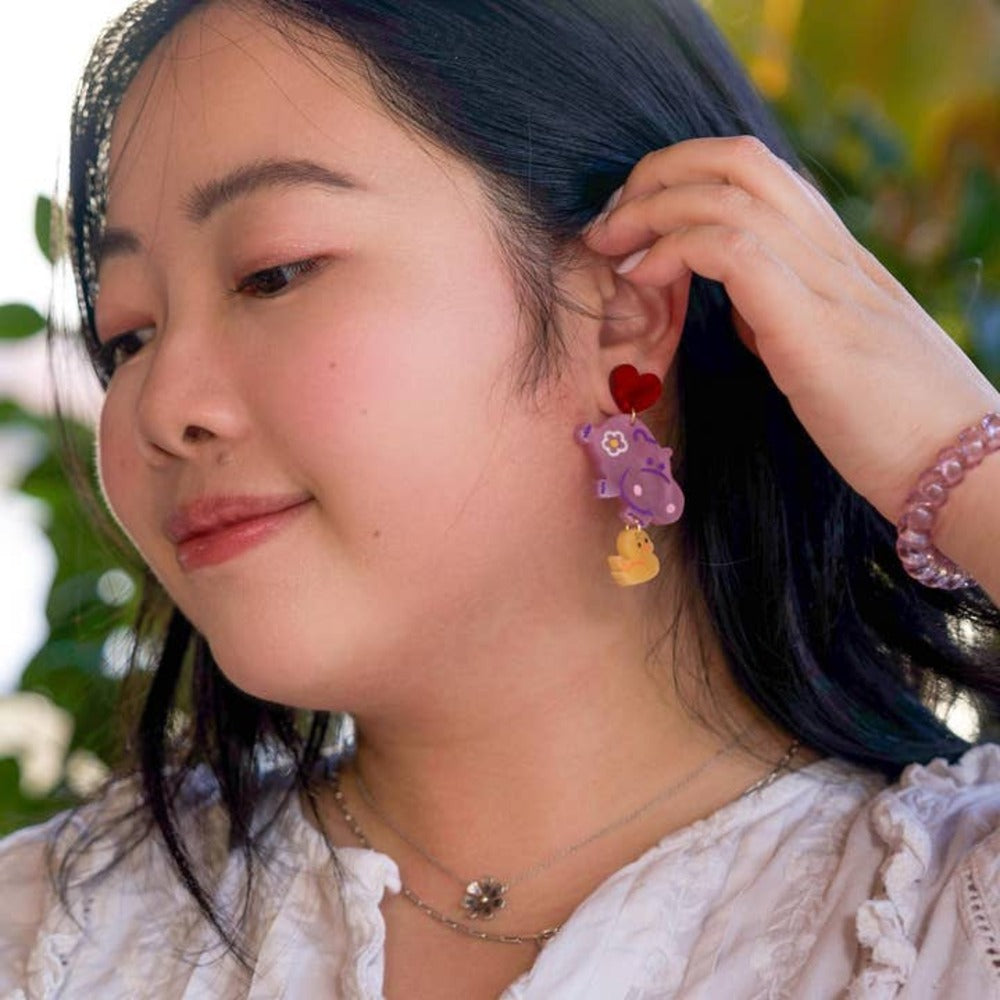 Susie the Hippo Earrings 1