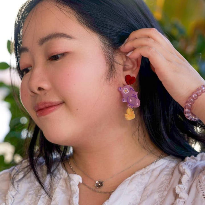 Susie the Hippo Earrings 1