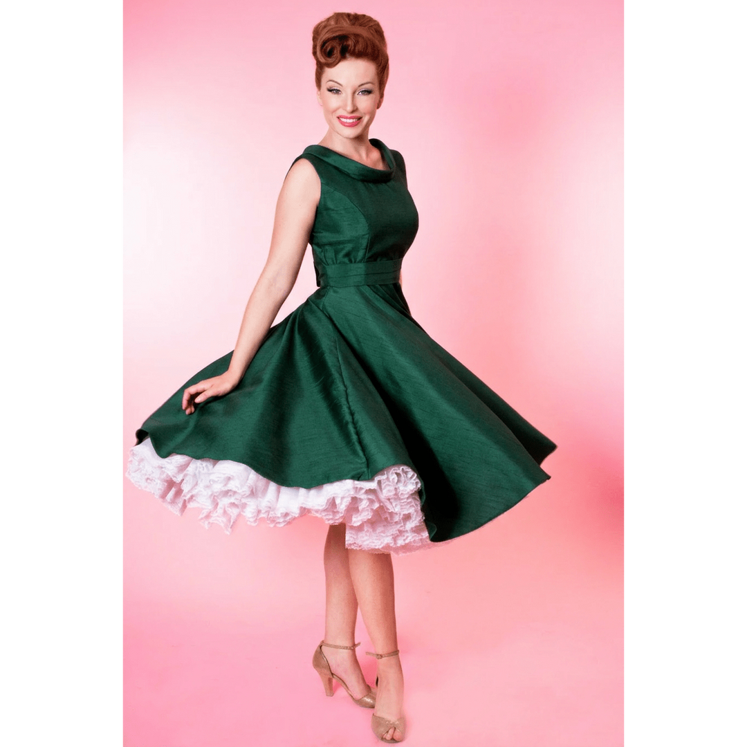 Suzette Dress - Shantung, Green