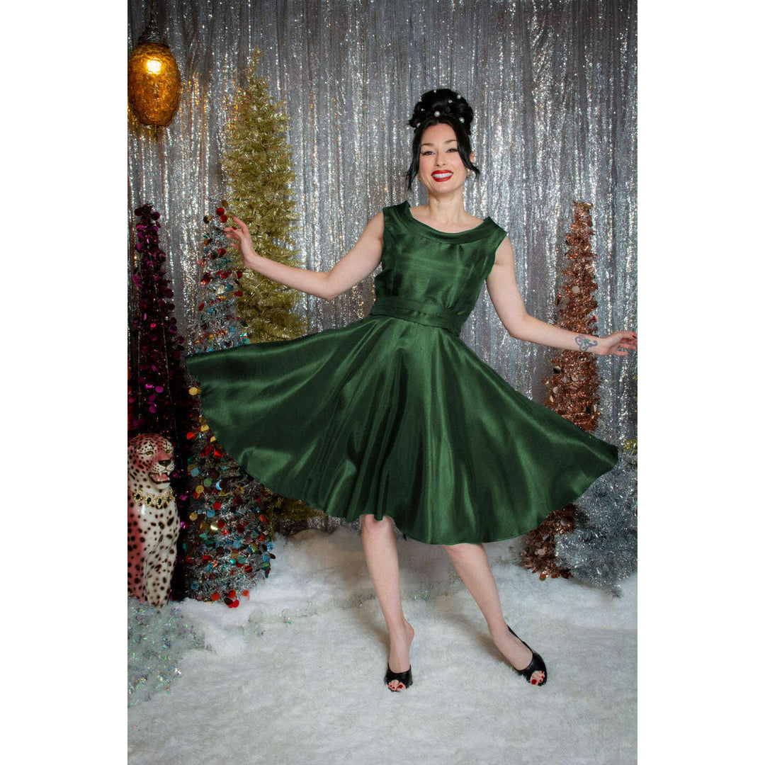 Suzette Dress - Shantung, Green