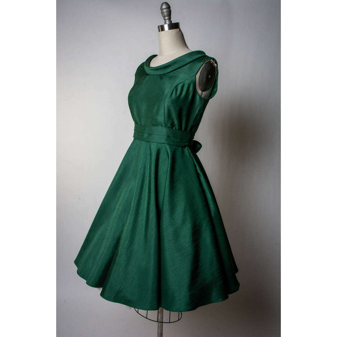 Suzette Dress - Shantung, Green