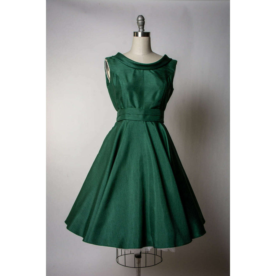 Suzette Dress - Shantung, Green