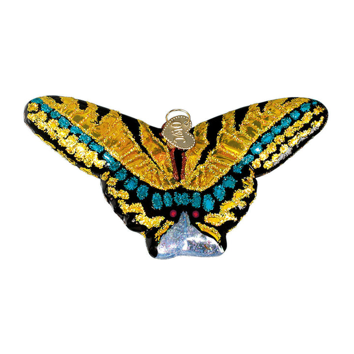 Old World Christmas Swallowtail Butterfly Blown Glass Ornament