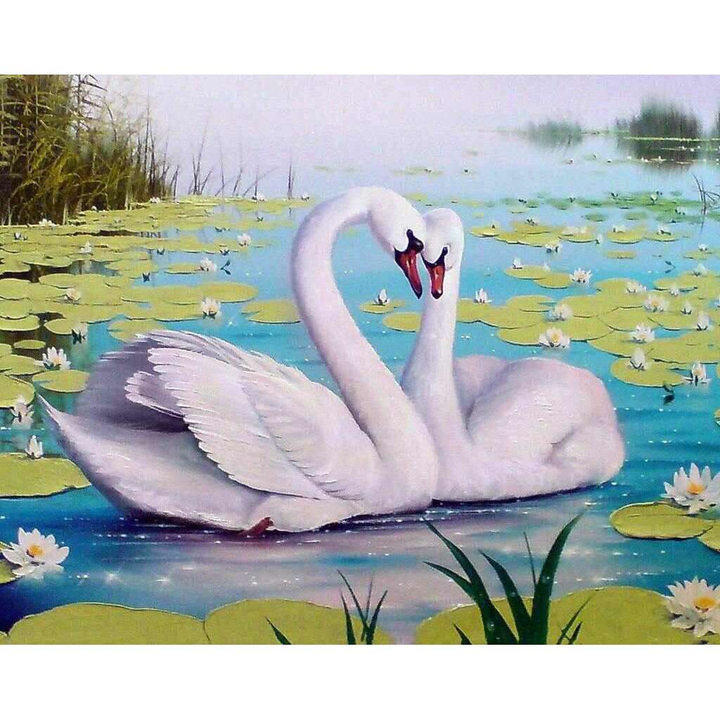 Swan Song WD239 14.9 x 18.9 inches Wizardi Diamond Painting Kit