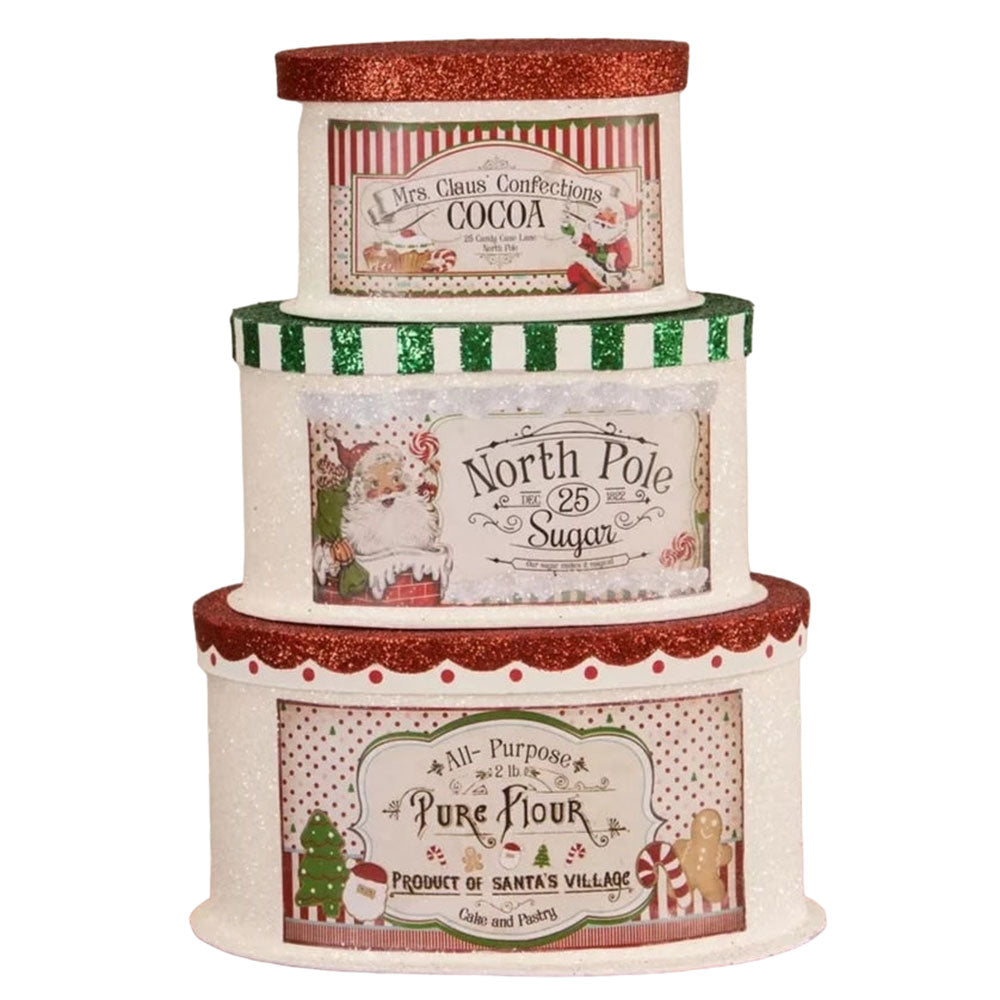 Sweet Tidings Christmas Boxes Set of 3 by Bethany Lowe Designs