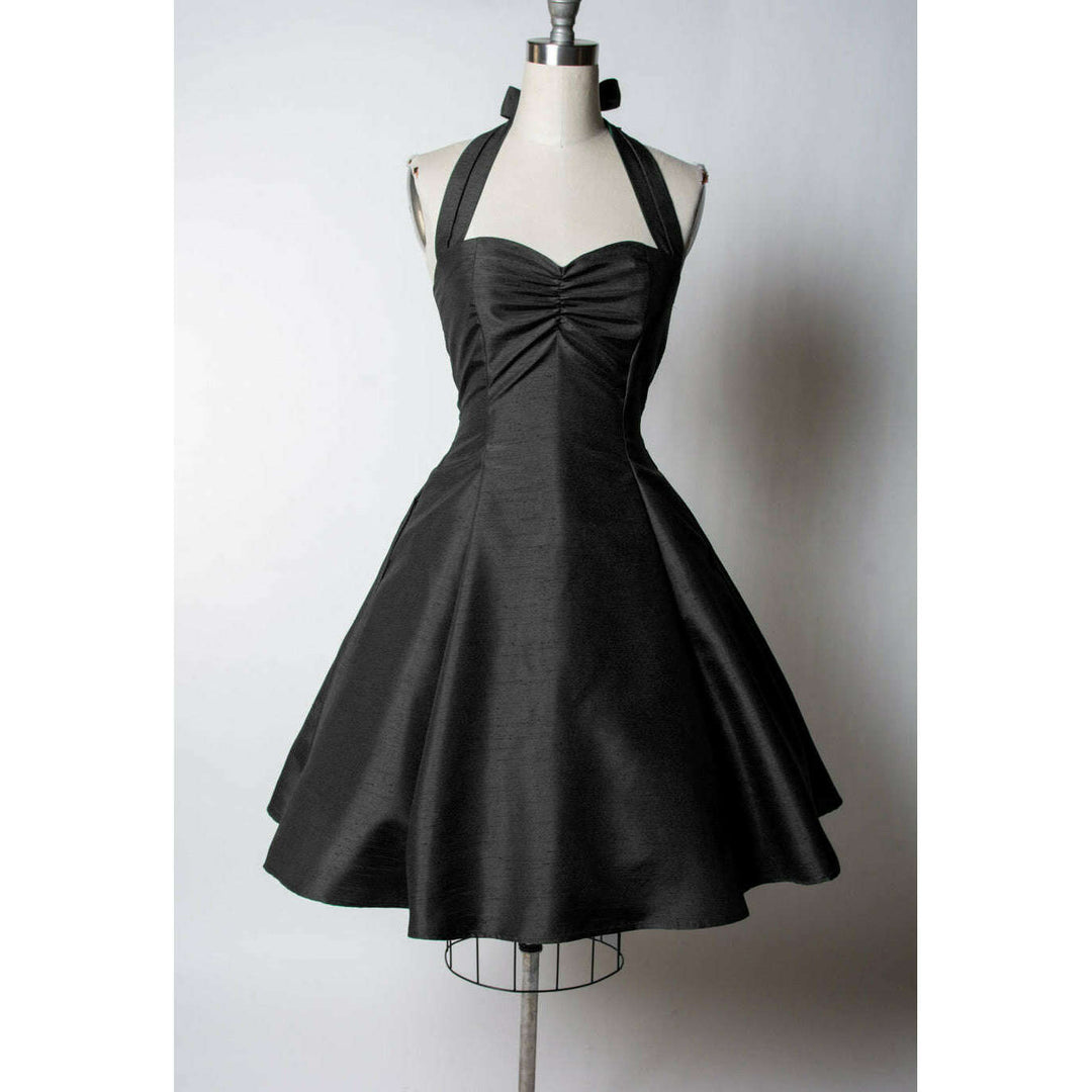Sweetie Dress- Shantung, Black
