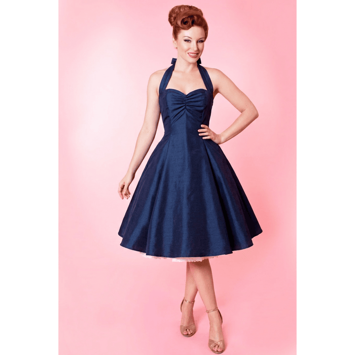 Sweetie Dress- Shantung, Navy
