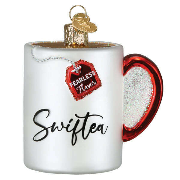 Old World Christmas Swiftea Mug Blown Glass Ornament