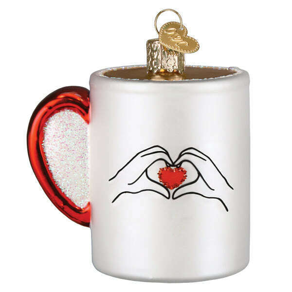 Old World Christmas Swiftea Mug Blown Glass Ornament