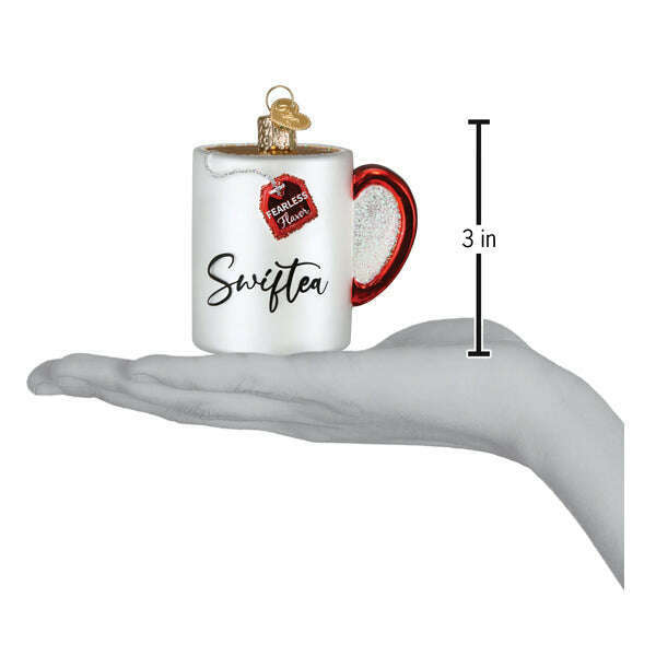 Old World Christmas Swiftea Mug Blown Glass Ornament