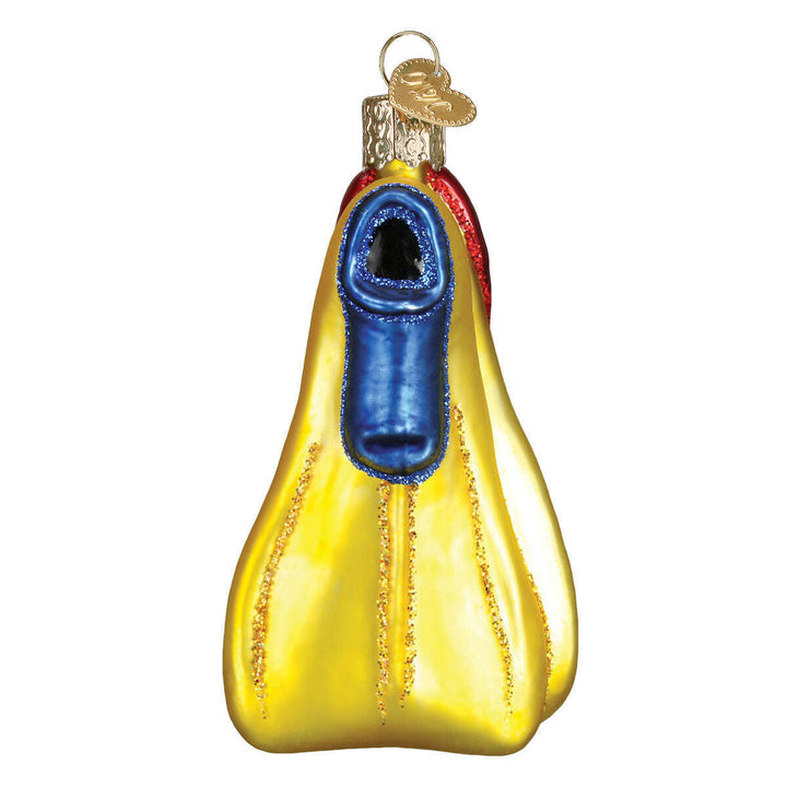 Old World Christmas Swim Flippers Blown Glass Ornament
