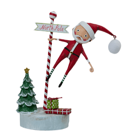 Swinging into Christmas Santa Figurine by Lori Mitchell *NEW for 2025*