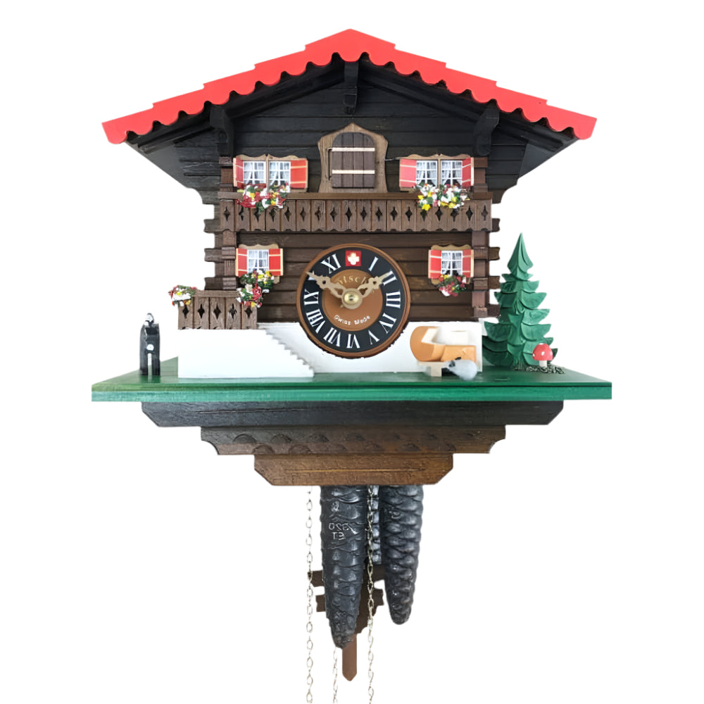 Swiss Cheese Chalet Cuckoo Clock