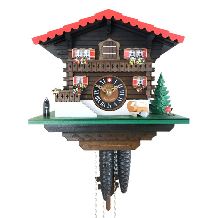 Swiss Cheese Chalet Cuckoo Clock