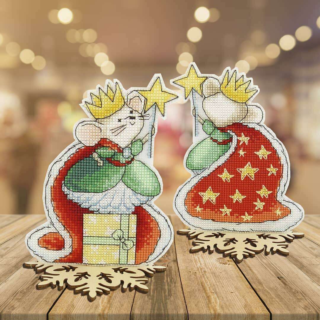 T-58C Counted cross stitch kit Crystal Art "Fairy Tale. Mouse"