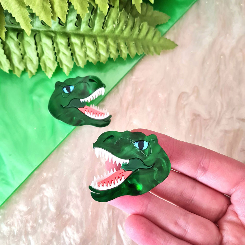 T Rex Dinosaur Hair Clip by Cherryloco Jewellery 2