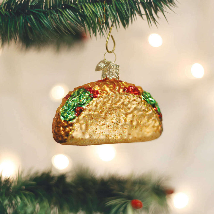 Old World Christmas Taco Blown Glass Ornament
