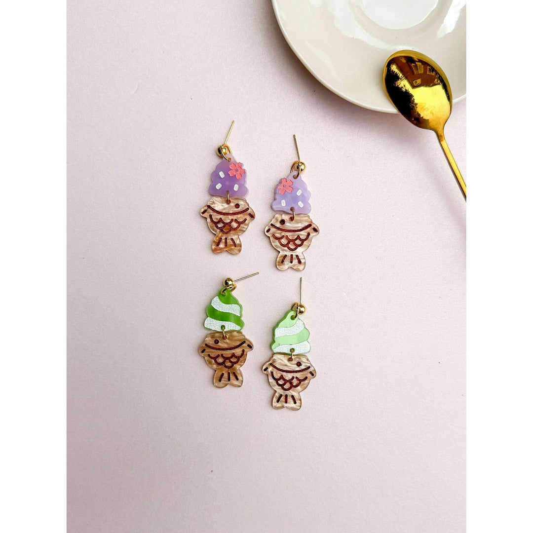 Taiyaki Ice Cream Earrings