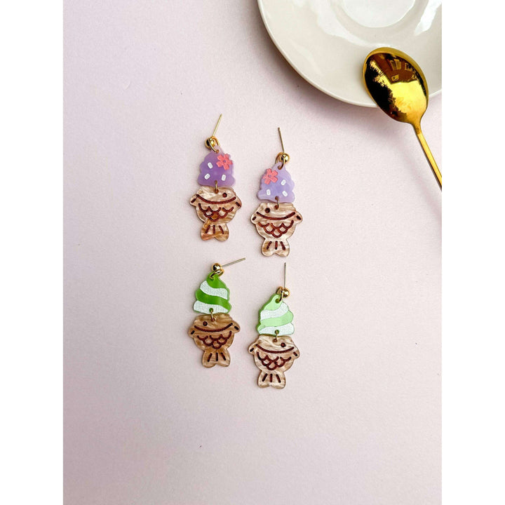 Taiyaki Ice Cream Earrings