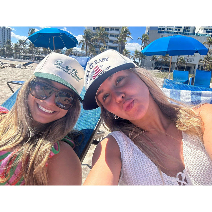 Take it Easy Navy Flag Vintage Trucker Hat